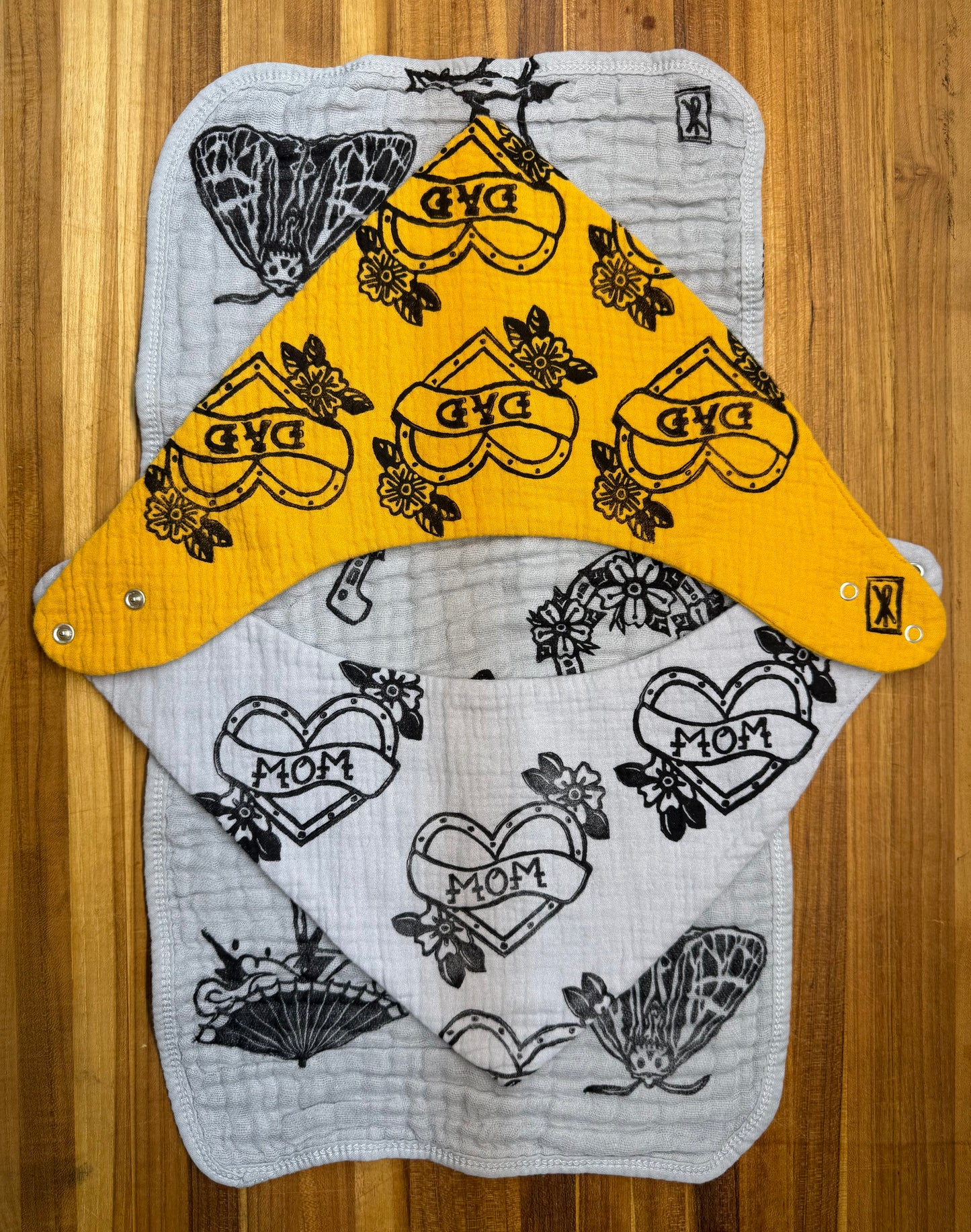Burp Cloth & Bandana Bib Set - American Traditional