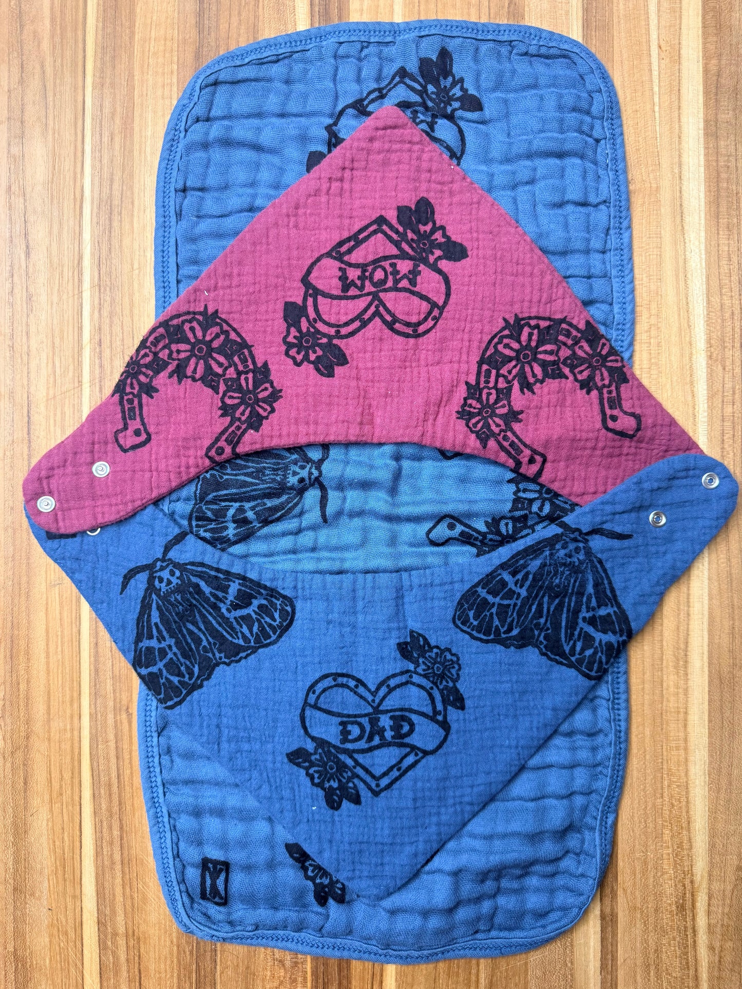 Burp Cloth & Bandana Bib Set - American Traditional