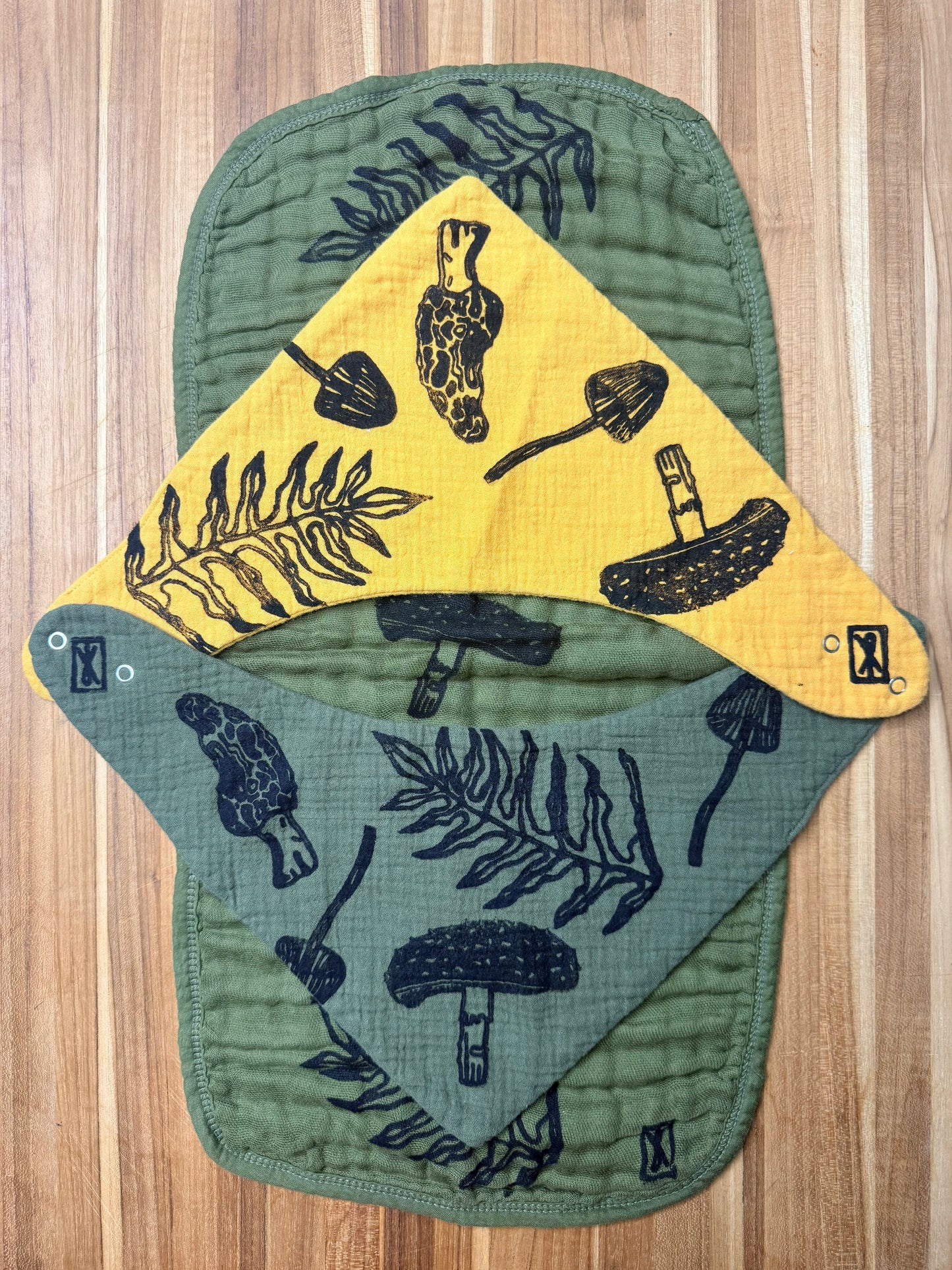 Burp Cloth & Bandana Bib Set - Forest Floor